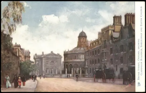 Oxford Broad Street Clarendon Building, Sheldonian Theatre Exeter College 1910
