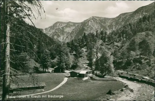 .Bayern Bayern (Allgemein) Siebenhütten b. Kreuth mit Blauberge 1960