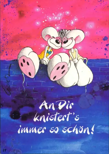 Ansichtskarte  Diddl-Maus: An Dir knistert's immer so schön! 1995