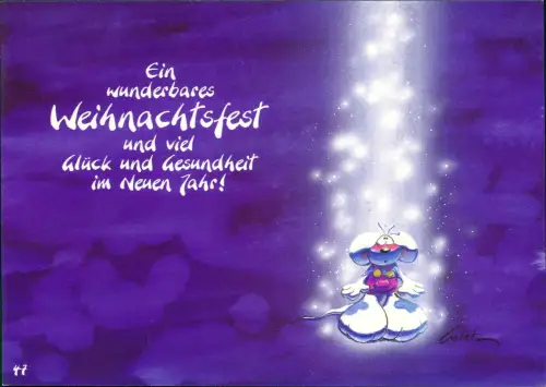 Ansichtskarte  Diddl-Maus: Ein wunderbares Weihnachtsfest und Neue Jahr 1995