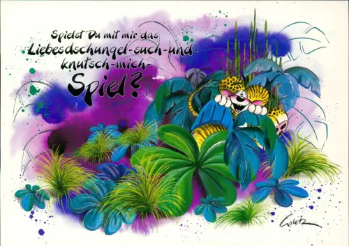 Ansichtskarte  Diddl-Maus im Liebesdschungel - Sonderkarte Nr. 15 1995
