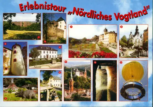 Lengenfeld (Vogtland) Erlebnistour Nördliches Vogtland - Mehrbildkarte 2000