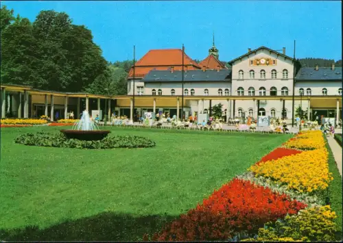 Ansichtskarte Ansichtskarte Bad Elster Badeplatz mit Blumenbeete 1976