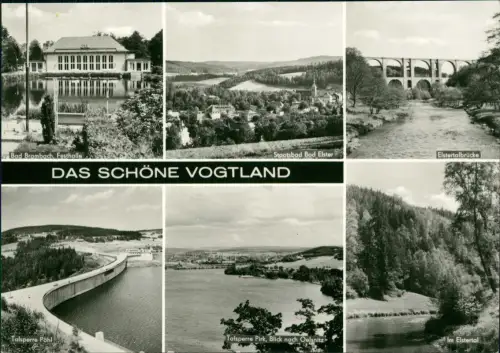 .Sachsen Sächsisches Vogtland Brambach, Bad Elster, Pöhl Talsperre Pirk  1976