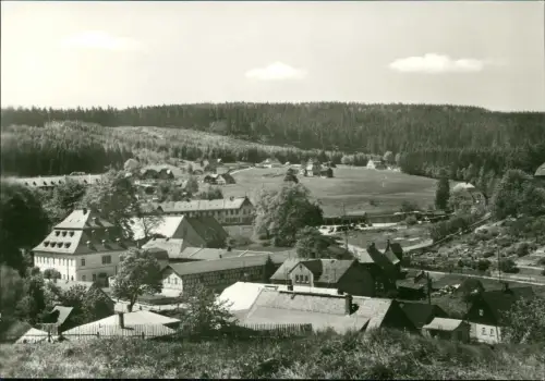Tannenbergsthal (Vogtland)-Muldenhammer Panorama Ortsteils Waldlandschaft 1976