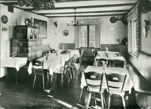 Ansichtskarte Bad Elster Gastraum Waldcafé Bärenloh 1981