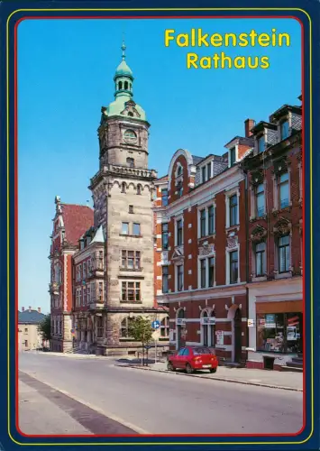 Ansichtskarte Falkenstein (Vogtland) Rathaus 1995