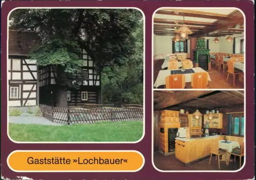 Reißig-Plauen (Vogtland)   Gaststätte Lochbauer mit Innen  und Kulturraum 1986