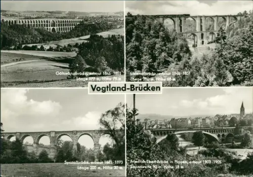 Ansichtskarte Mylau Vogtland Brücken, Elstertal, Syra 1974