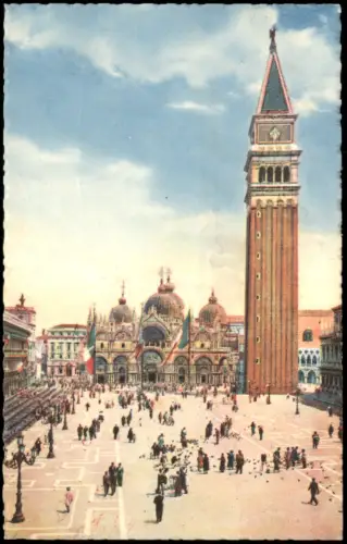 Venedig Venezia Markusplatz mit Campanile und Markusdom, Venedig 1937