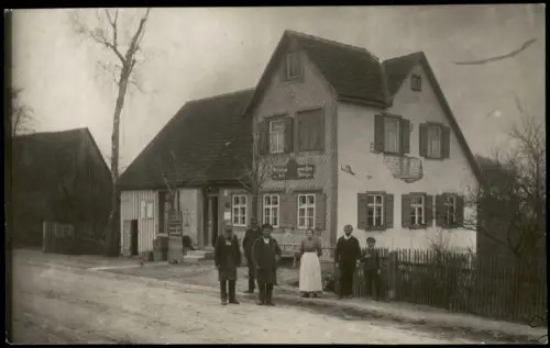 Gastwirtschaft Grüner Baum - Fritz Ballinger mit Personengruppe 1915 Privatfoto
