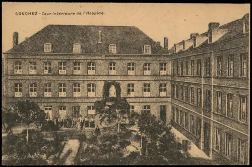 CPA Souchez Innenhof des Hospizes 1910