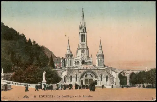 Lourdes Lorda Basilika der Unbefleckten Empfängnis und Rosenkranz-Basilika 1915