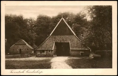 Postkaart Twente Traditionelles Bauernhaus (Twentsch landschap) 1913
