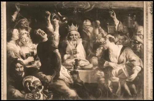 Brüssel Bruxelles Le Roi boit (Der König trinkt) von Jacob Jordaens 1917