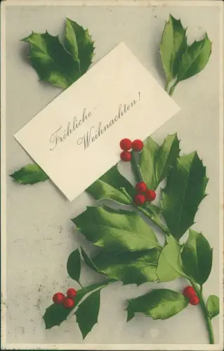 Ansichtskarte  Weihnachten Christmas Mistelzweig Künstlerkarte 1906