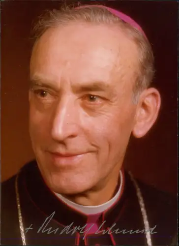 Ansichtskarte Augsburg Porträt von Weihbischof Rudolf Schmid 1977