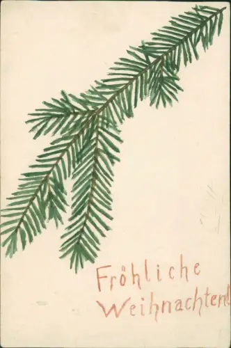 Ansichtskarte  Weihnachten Christmas Handgefertigte Postkarte 1906