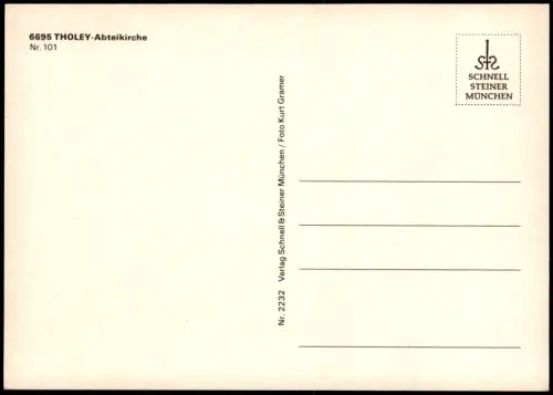 Ansichtskarte Tholey Abtei-Kirche 1970