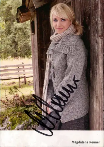 Ansichtskarte  Autogrammkarte Magdalena Neuner, Biathlon 2012