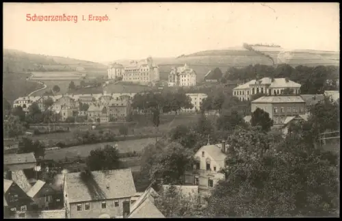 Ansichtskarte Schwarzenberg (Erzgebirge) Stadtpartie 1910