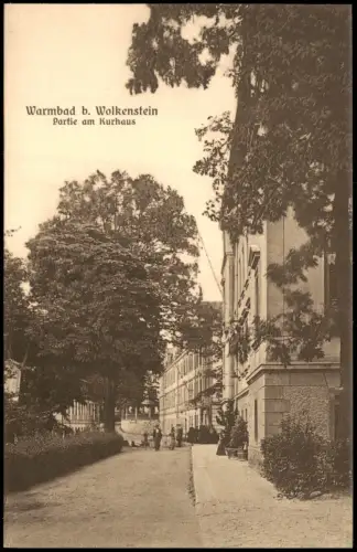Ansichtskarte Warmbad-Wolkenstein Partie am Kurhaus 1910