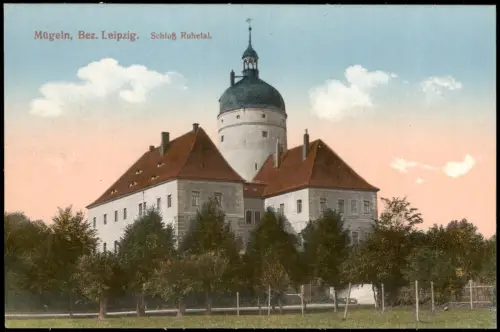 Ansichtskarte Mügeln Schloss Ruhetal ColorKarte 1913