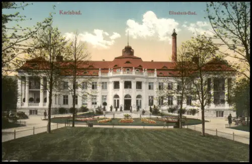 Postcard Karlsbad Karlovy Vary Elisabeth-Bad. 1912