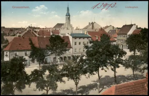 Ansichtskarte Großenhain Lindenplatz. 1912