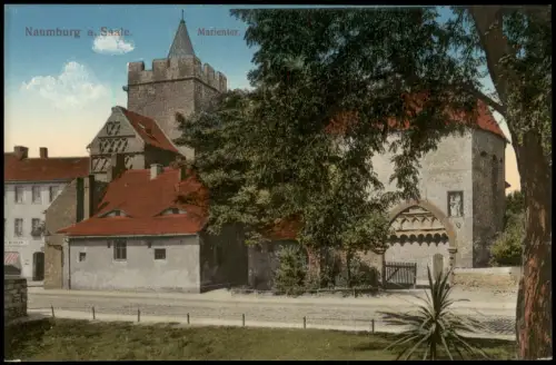 Ansichtskarte Naumburg (Saale) Partie am Marientor 1912