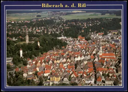 Ansichtskarte Biberach an der Riß Luftbild Totalansicht v. Flugzeug aus 2000