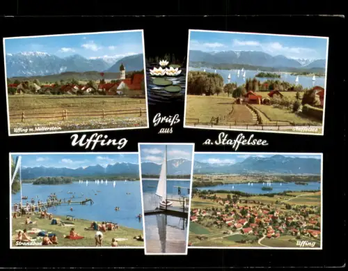 Uffing am Staffelsee Ortsansichten Mehrbildkarte u.a. Luftaufnahme 1976
