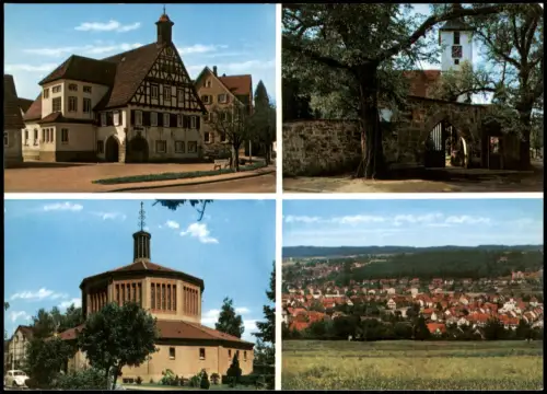 Ansichtskarte Uhingen Mehrbildkarte mit 4 Ortsansichten 1975