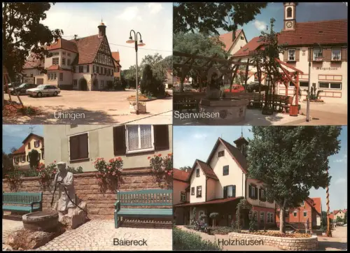 Ansichtskarte Uhingen MB Ortsansichten Sparwiesen Baiereck Holzhausen 1993