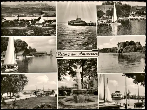 Ansichtskarte Utting am Ammersee Mehrbildkarte mit 8 Ortsansichten 1966