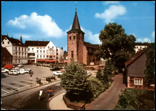 Ansichtskarte Velbert Friedrichstraße und „Alte Kirche" 1985