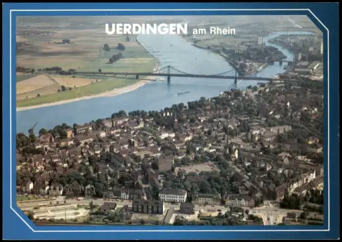 Uerdingen-Krefeld Crefeld Luftaufnahme Totale v. Flugzeug aus 1975