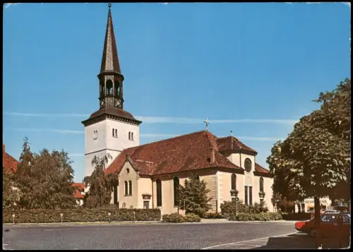 Ansichtskarte Burgdorf (Han) Straßen Partie a.d. Ev. Kirche 1980