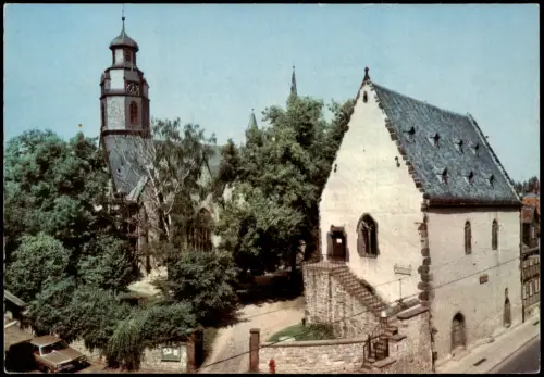 Ansichtskarte Butzbach Heimatmuseum mit Kirche 1965