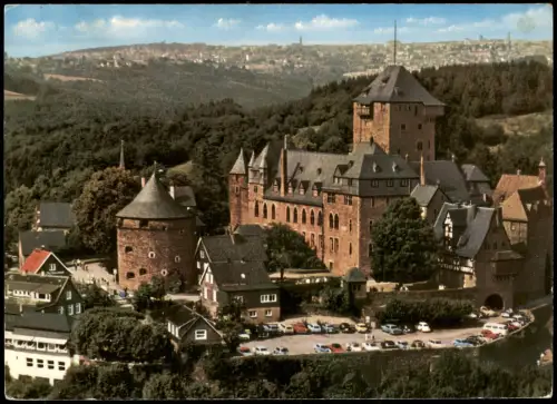Burg an der Wupper-Solingen Schloss Burg aus der Vogelschau-Perspektive 1965