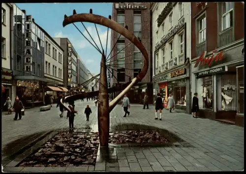Ansichtskarte Bielefeld Spindel-Brunnen in der Bahnhofstraße 1965