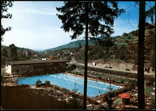 Ansichtskarte Bühlertal Freibad Schwimmbad 1977