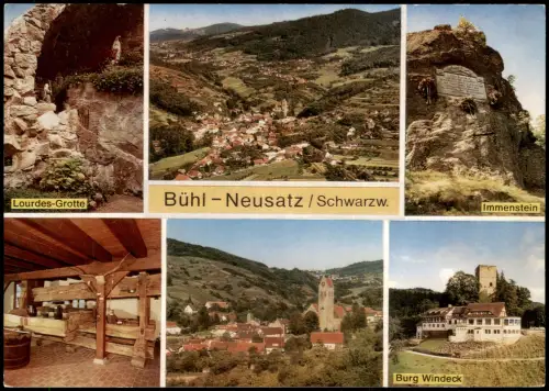 Neusatz-Bühl (Baden) Ortsansichten Neusatz u.a. Burg Windeck 1970