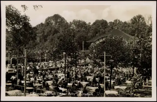 Potsdam Gaststätte und Konzertgarten Alter Fritz Konzertmuschel 1936