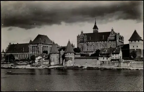 Postcard Marienburg Malbork Stadt Ordensburg Stimungsbild 1932