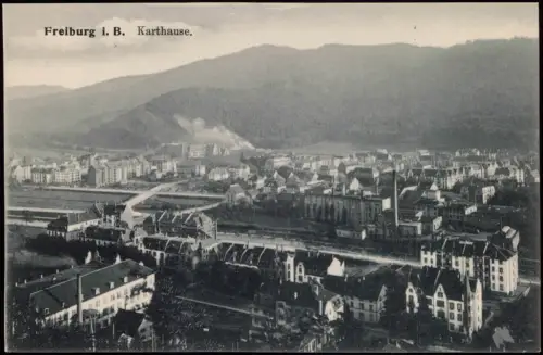 Ansichtskarte Freiburg im Breisgau Karthause Fabriken 19112