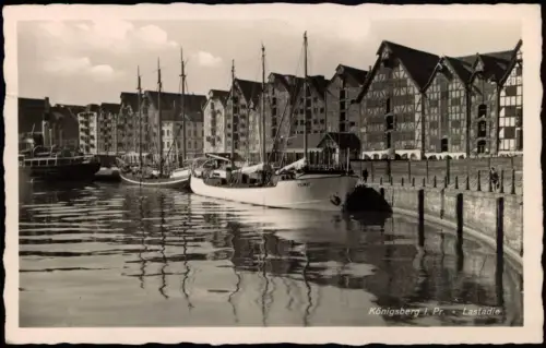 Königsberg (Ostpreußen) Калининград Lastadie Speicher Schiffe 1941