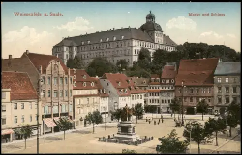 Ansichtskarte Weißenfels Markt und Schloss 1912