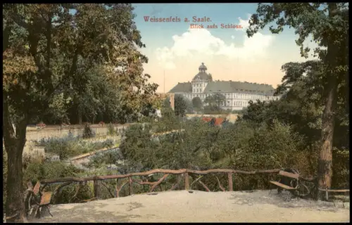 Ansichtskarte Weißenfels Blick aufs Schloss. 1912