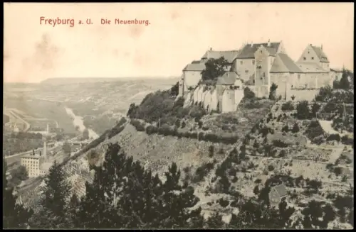 Ansichtskarte Freyburg (Unstrut) Schloss Neuenburg Stadt und Fabrik 1912